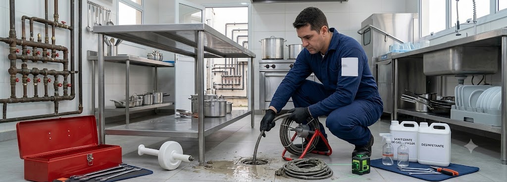 Técnico da Desentupidora em Joinville atendendo chamado urgente no bairro Bucarein