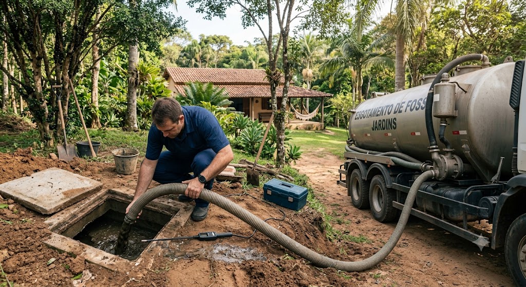 Profissional realizando Desentupidora no Bairro Nova Brasília em Joinville