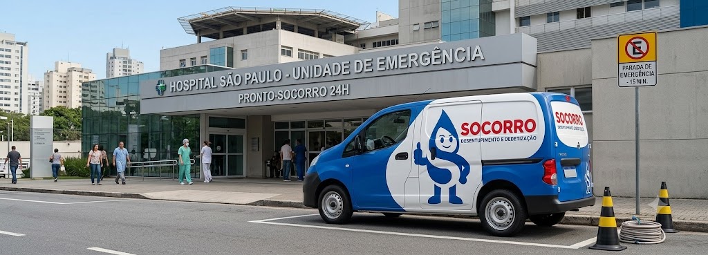 Profissional realizando Desentupimento e Manutenção Preventiva para Hospitais, Clínicas e Postos de Saúde em Joinville